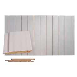 Saunapaneeli/sisustuspaneeli Maler SPA STS-5, 14x95x4200mm, mänty, kuultovalkoinen