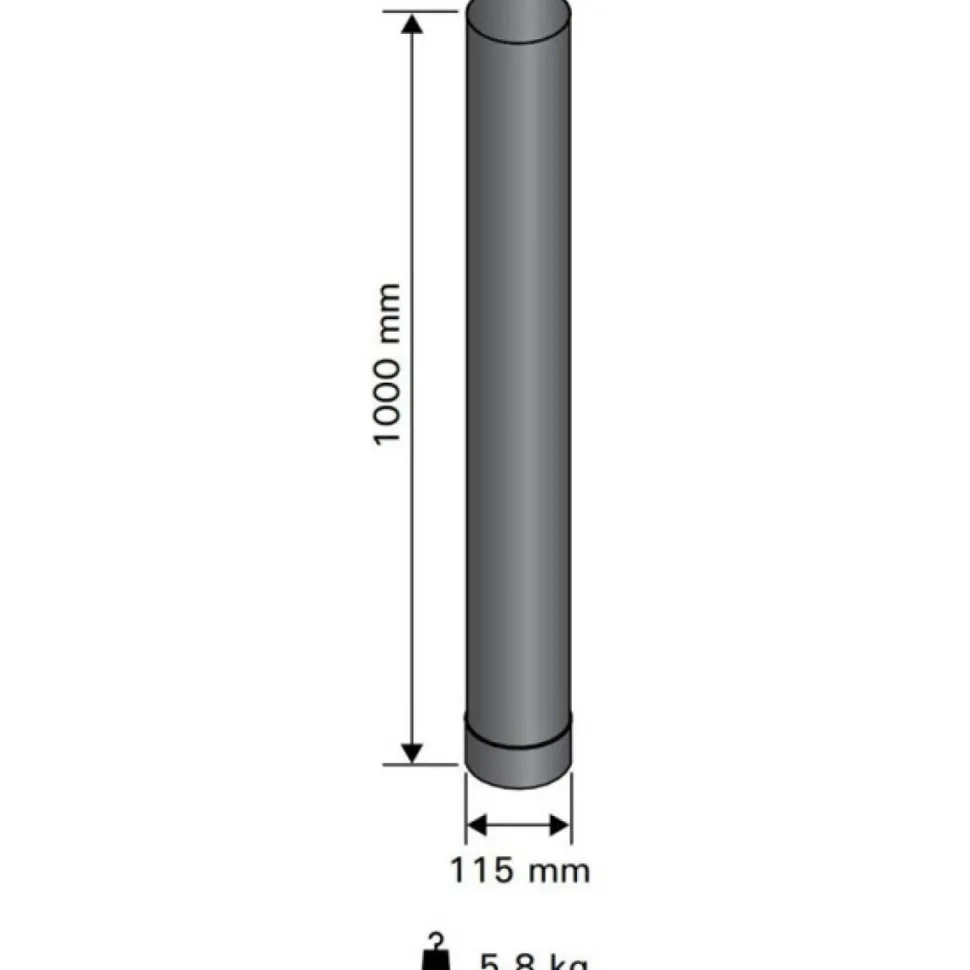 Savuputki/hormi Harvia 1,0 m/115 mm Musta