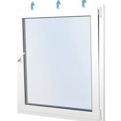 Seicom Classic DK 3K 3-lasinen kippi-ikkuna, PVC, A-malli, leveys 1100 mm