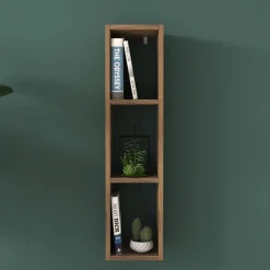 Seinähyllykkö Linento Furniture E3-224, 22.1x90cm, tummanruskea