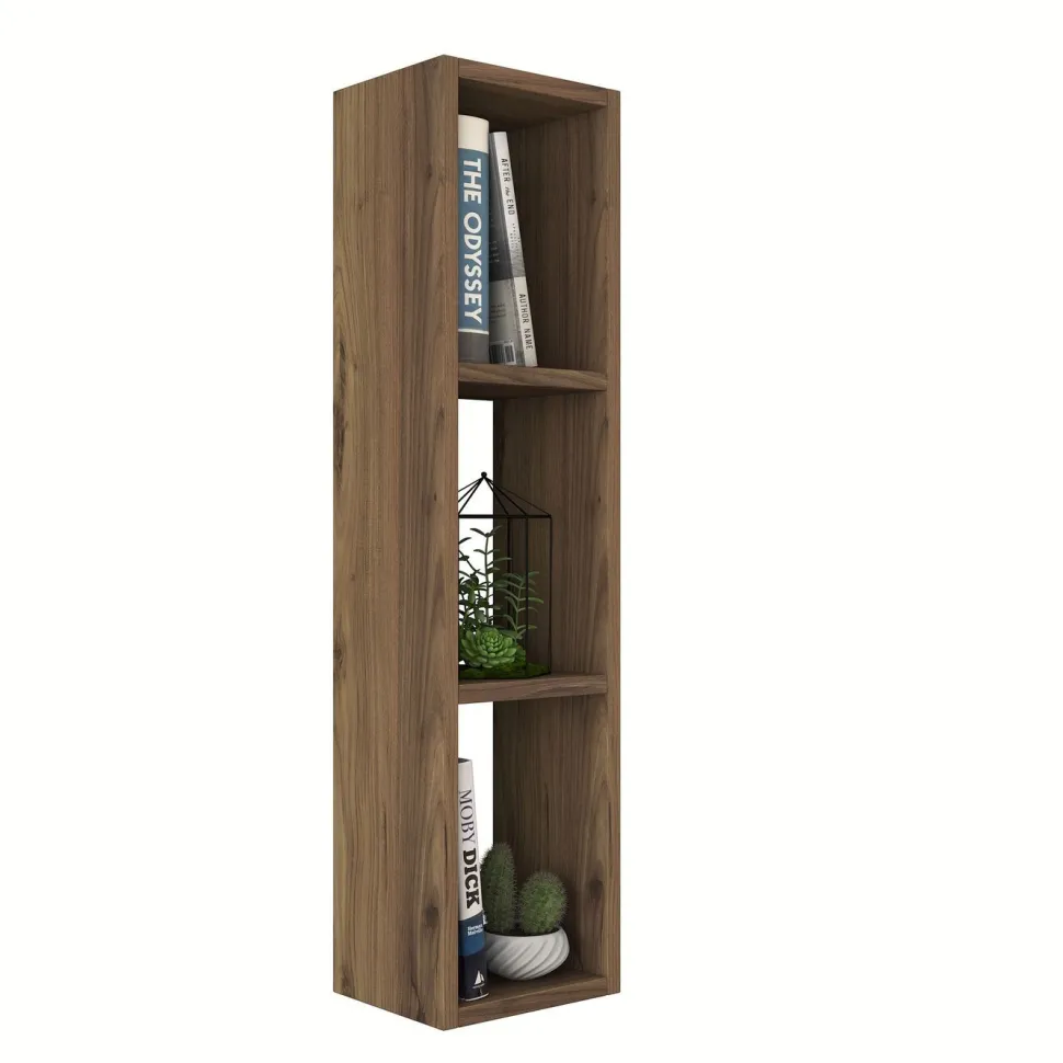 Seinähyllykkö Linento Furniture E3-224, 22.1x90cm, tummanruskea