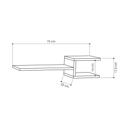 Seinähylly Linento Furniture Fork, valkoinen