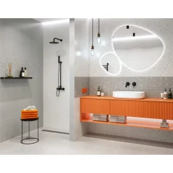 Seinälaatta GoldenTile Joy Terrazzo, 30x60cm, vaaleanharmaa