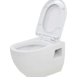 Seinään kiinnitettävä WC-istuin keraaminen valkoinen