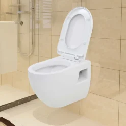 Seinään kiinnitettävä WC ja piilotettu säiliö keramia