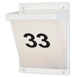 Seinä-/numerovalaisin Airam Vino, max 20W, 285x205mm, IP65, valkoinen/opaali