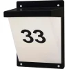 Seinä-/numerovalaisin Airam Vino, max 20W, 285x205mm, IP65, musta/opaali