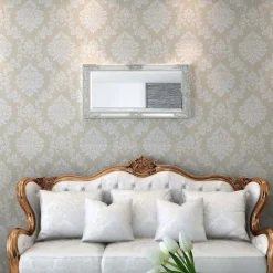 Seinäpeili barokkityylinen 100x50 cm hopea