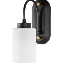 Seinävalaisin Linento Lighting Hemikilo 13161, 28cm, musta/valkoinen