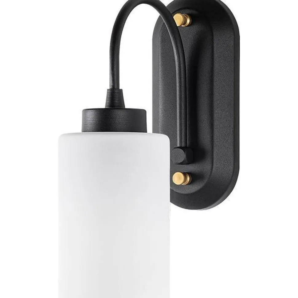 Seinävalaisin Linento Lighting Hemikilo 13161, 28cm, musta/valkoinen
