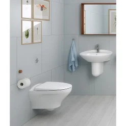 Seinä-WC Gustavsberg Estetic 8330, Hygienic Flush, C+, Soft Close, valkoinen