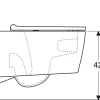 Seinä-WC-istuin Geberit ONE Turboflush, kromin värinen Design-kansi