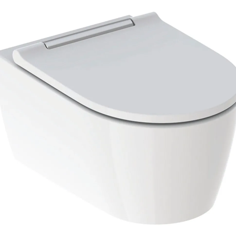 Seinä-WC-istuin Geberit ONE Turboflush, kromin värinen Design-kansi