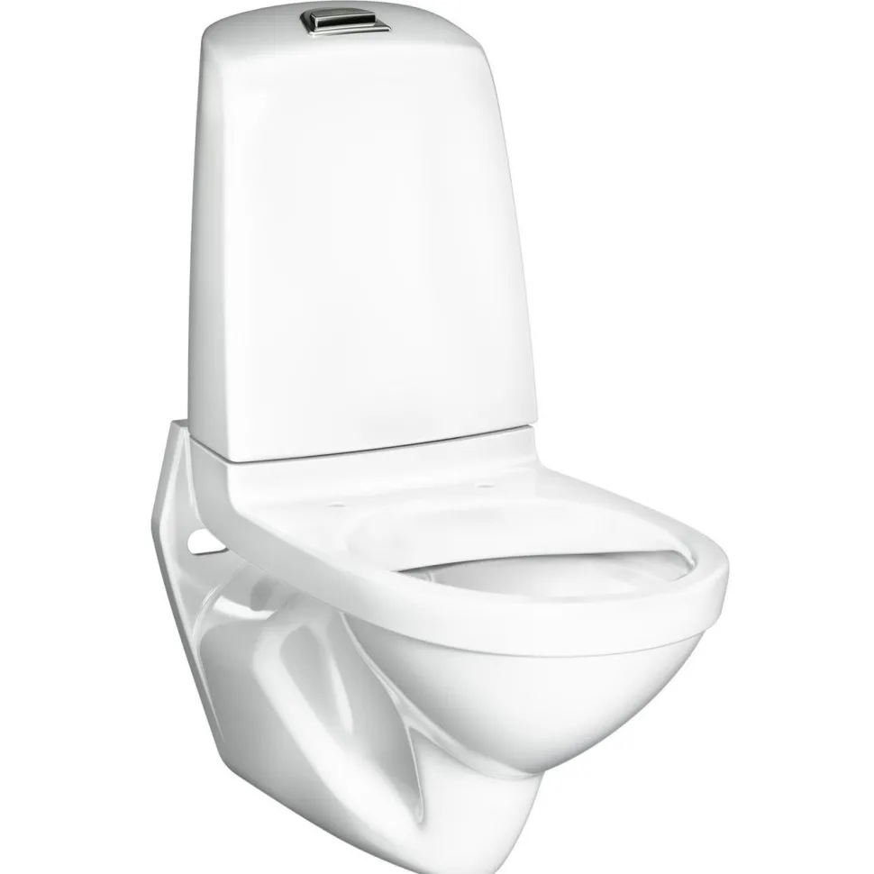 Seinä-WC-istuin Gustavsberg Nautic, 1522-säiliöllä, Hygienic Flush, ilman istuinkantta
