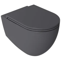Seinä-WC-istuin Interia Infinity Rimless, huuhtelukaulukseton, matta, eri värejä