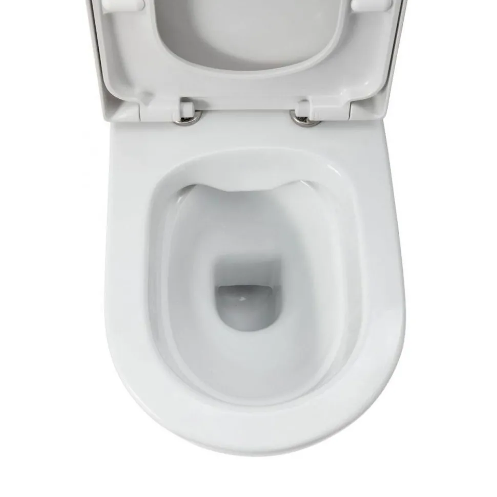 Seinä-WC-istuin Lavabo File 2.0, huuhtelukaulukseton, valkoinen
