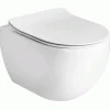 Seinä-WC-istuin Lavabo Glomp, huuhtelukaulukseton, valkoinen