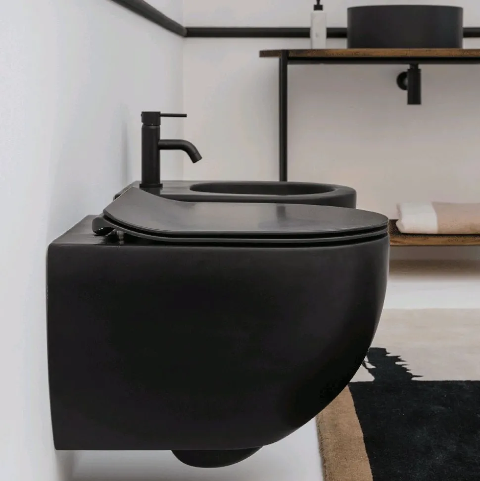 Seinä-WC-istuin Lavabo Glomp Mini, huuhtelukaulukseton, matta, eri värejä