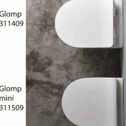 Seinä-WC-istuin Lavabo Glomp Mini, huuhtelukaulukseton, valkoinen
