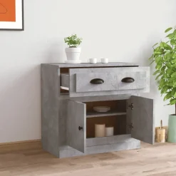 Senkki betoninharmaa 70x35,5x67,5 cm tekninen puu (16428)