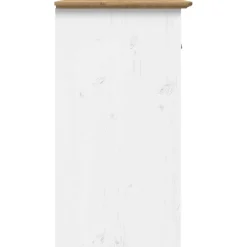 Senkki BODO valkoinen/ruskea 115,5x44x80 cm täysi mänty (55066)