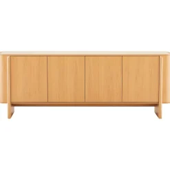 Senkki Home4You MORBEN 202,5x42xK75 cm, tammikoristeinen melamiini, beige