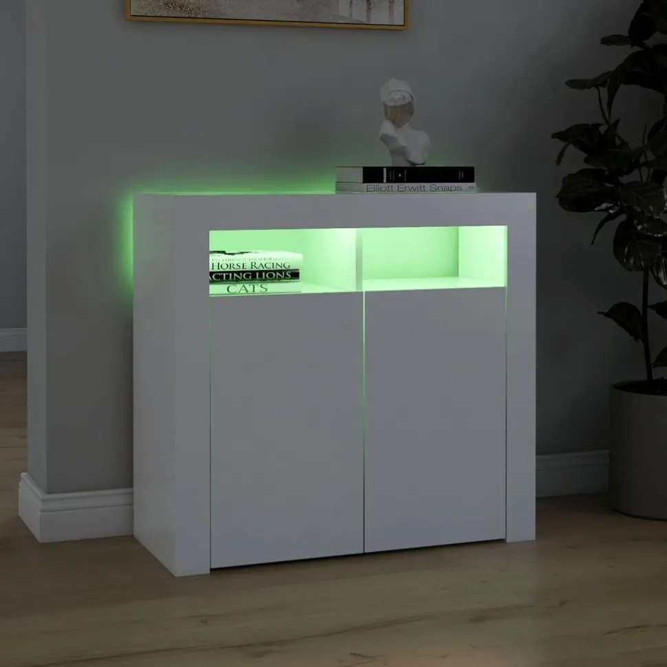 Senkki LED-valoilla, eri kokoja ja värejä