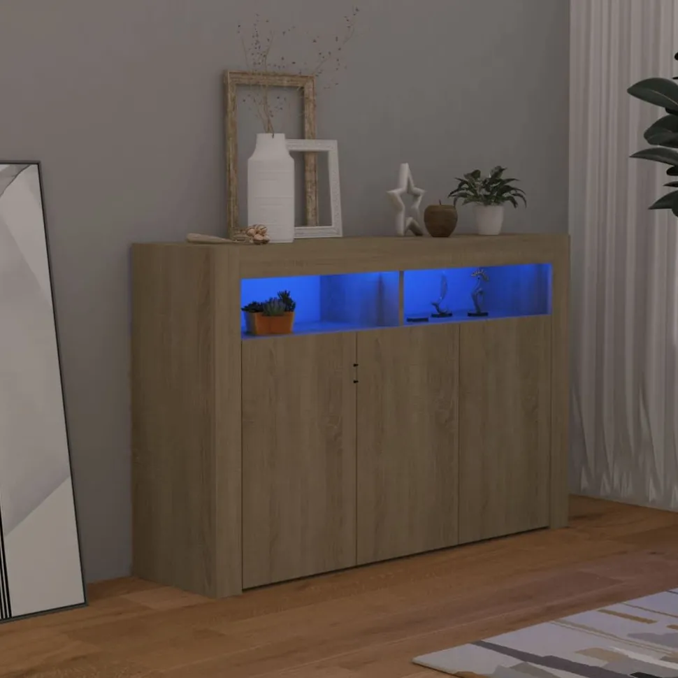 Senkki LED-valoilla, eri kokoja ja värejä