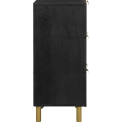 senkki Musta 60x33x75 cm suunniteltu puu (17651)