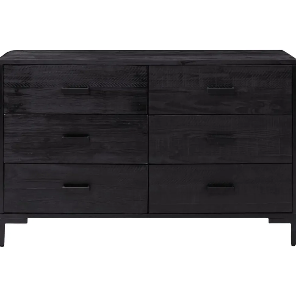 Senkki 110x35x70 cm mänty musta