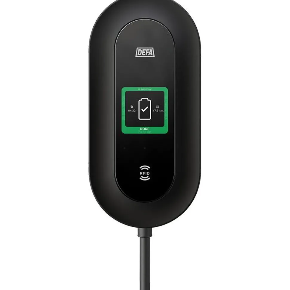 Sähköauton latausasema Defa Power, Type2, 22kW(3x32A), 6m kaapeli, wifi, RFID, latausteho ohjautuu pörssisähkön mukaan