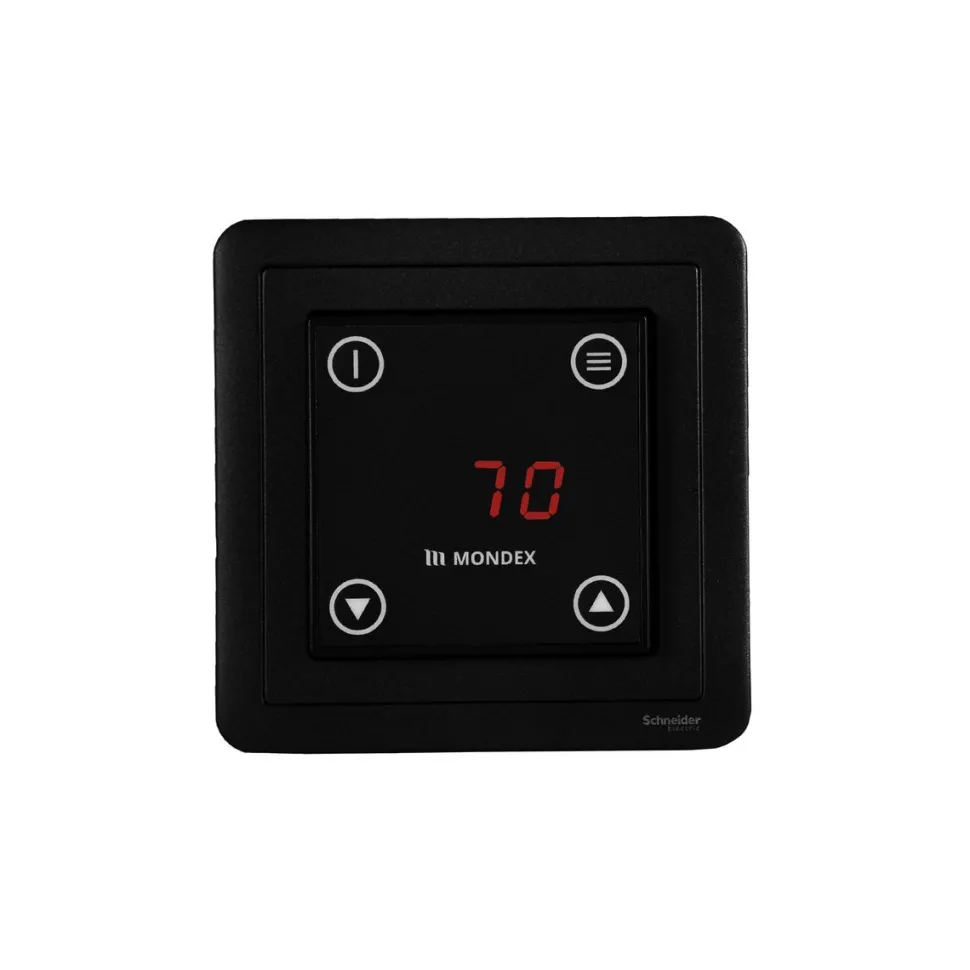Sähkökiuas Mondex Aura E2 6,6 kW 6-9 m³ erillinen ohjaus musta