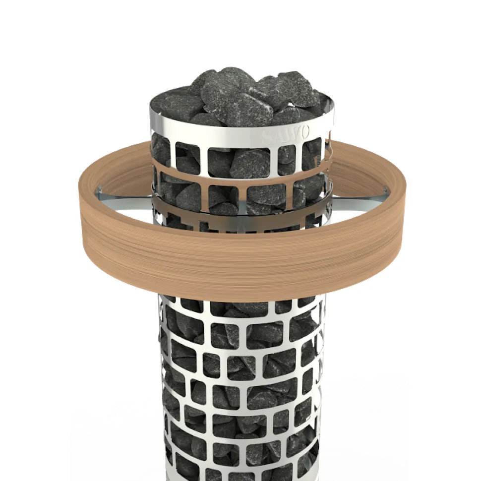 Sähkökiuas SAWO Aries Round 6 kW 5-8 m³ kiinteä ohjauskeskus