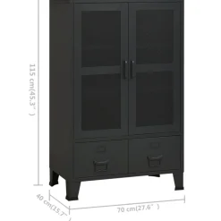 Säilytysarkku 70x40x115cm, metalli, eri värejä