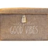 Säilytyskori Linento Good Vibes, 35x23x23cm, kerma
