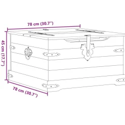 Säilytyslaatikko Corona 78x78x45 cm täysi mänty (02771)