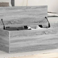 Säilytyslaatikko harmaa Sonoma 90x35x35 cm tekninen puu (40686)