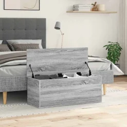Säilytyslaatikko harmaa Sonoma 90x35x35 cm tekninen puu (40686)
