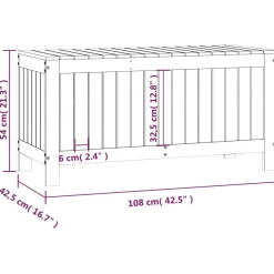 Säilytyslaatikko täysi mänty, 108x42,5x54 cm, eri värejä (28151)