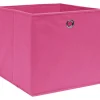 Säilytyslaatikot 4 kpl kuitukangas 28x28x28 cm pinkki