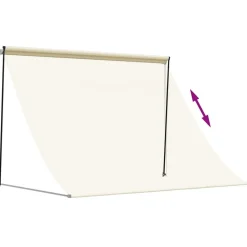 Sisäänkelattava markiisi, kangas ja teräs, eri kokoja ja värejä (08474)
