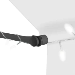 Sisäänkelattava markiisi ledillä 300 cm kerma