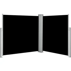 Sisäänvedettävä sivumarkiisi 120x600 cm musta