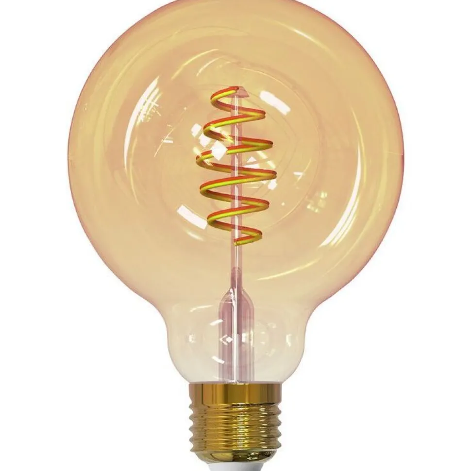 Sisustuslamppu Airam SmartHome GLOBE 95, 4.9W, E27, 350lm, 1800-3000K, amber