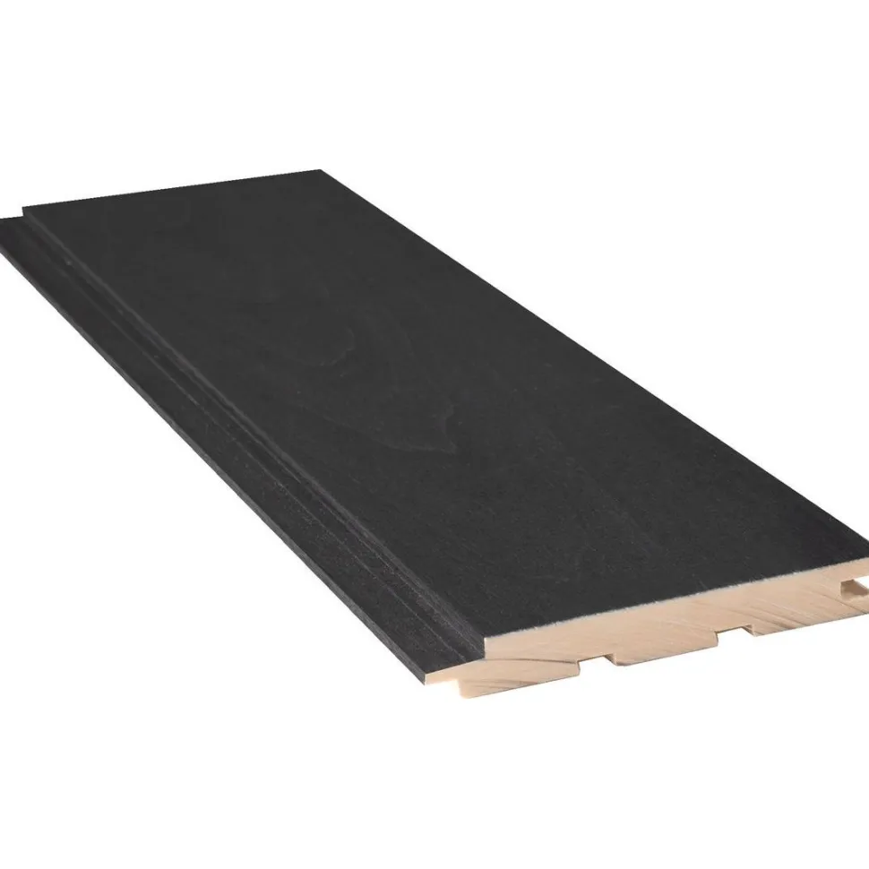 Sisustus-/saunapaneeli Siparila Kuulas Kaamos 15x120x3000 mm haapa STS kuultava musta