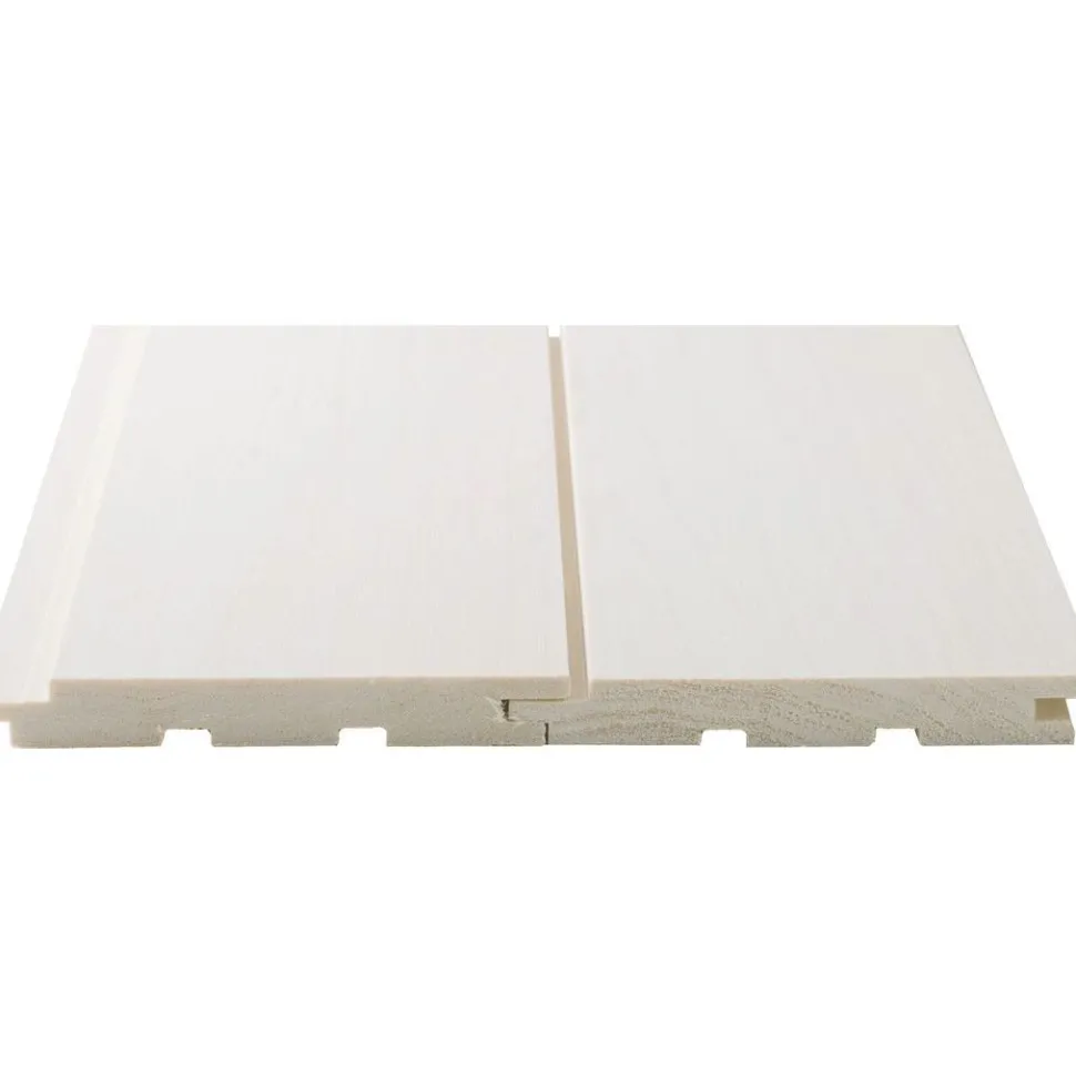Sisustus-/saunapaneeli Siparila Kuulas Höyry, 15x120x3000 mm haapa STS kuultava valkoinen