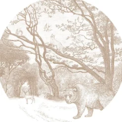 Sisustustarra Esta Forest Friends 159072, karhu, beige, eri kokoja