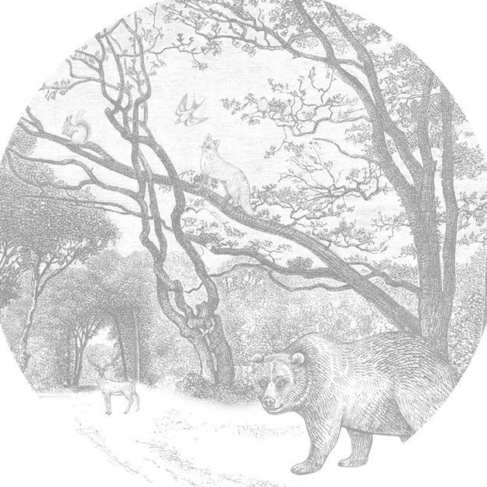 Sisustustarra Esta Forest Friends 159070, karhu, harmaa, eri kokoja