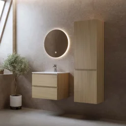 Sivukaappi Bathlife Eufori, 450x1500x350mm, vaalea tammi