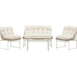 Sohvaryhmä Venture Home Tina, 2-istuttava sohva + 2 lepotuolia + sohvapöytä, beige
